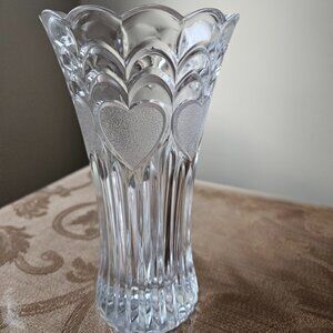 Glass Heart Vase